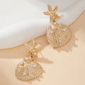 Starfish Shell Drop Earrings