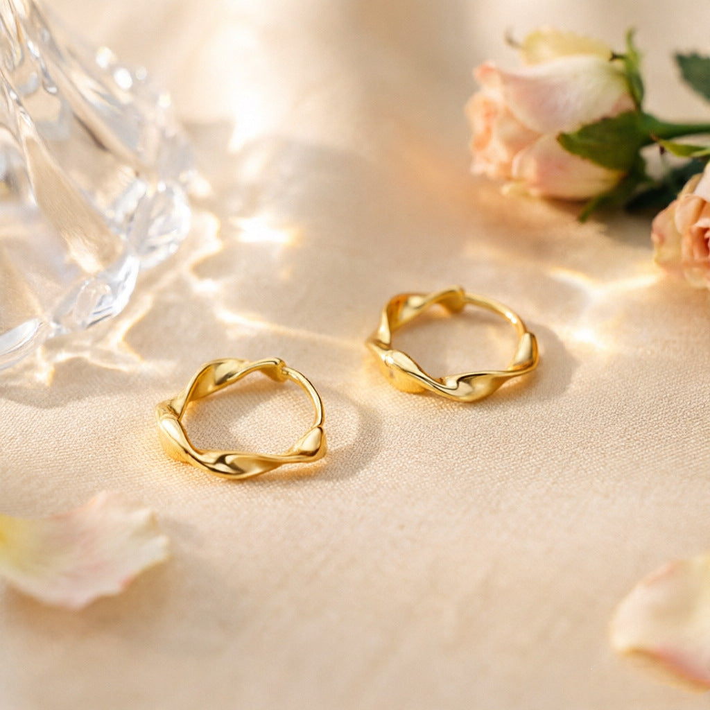 Wavy Twisted Stud Earrings