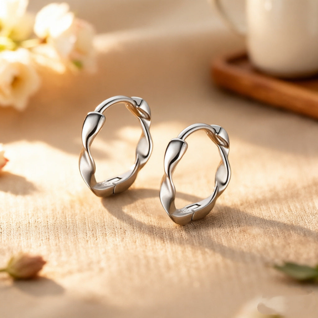 Wavy Twisted Stud Earrings
