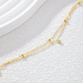 Double-layer Bead Zircon Anklet