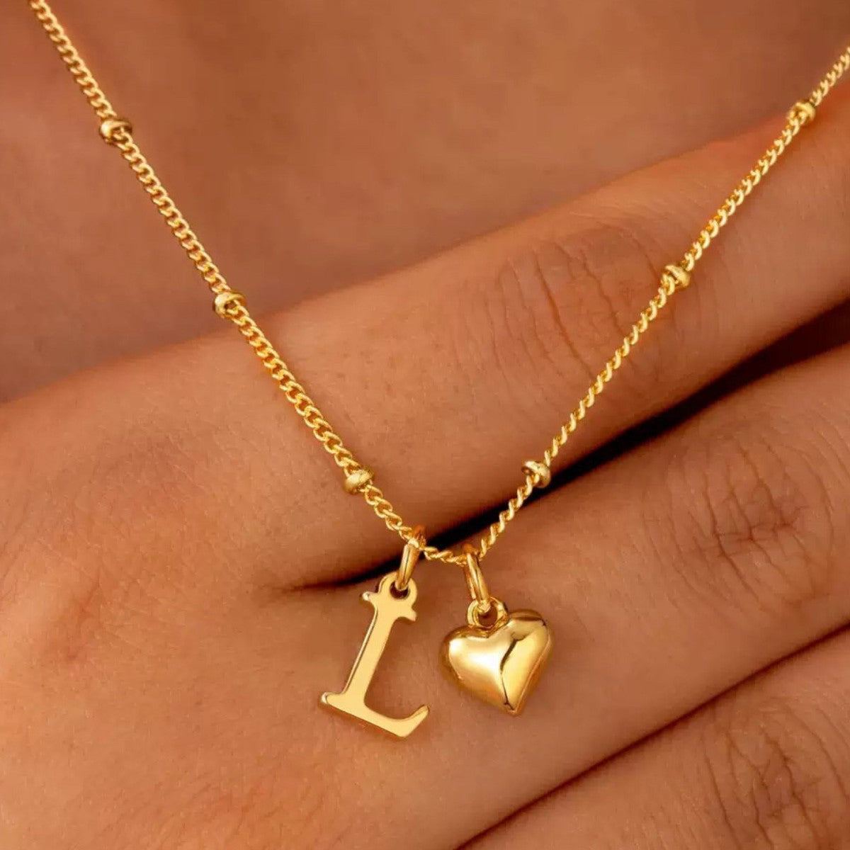 Gold-plated Simple Letter Necklace