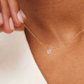 Classic Four-prong Zircon Pendant Necklace