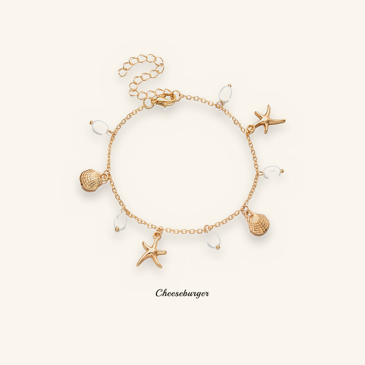 Adjustable Starfish Pendant Anklet with Pearls