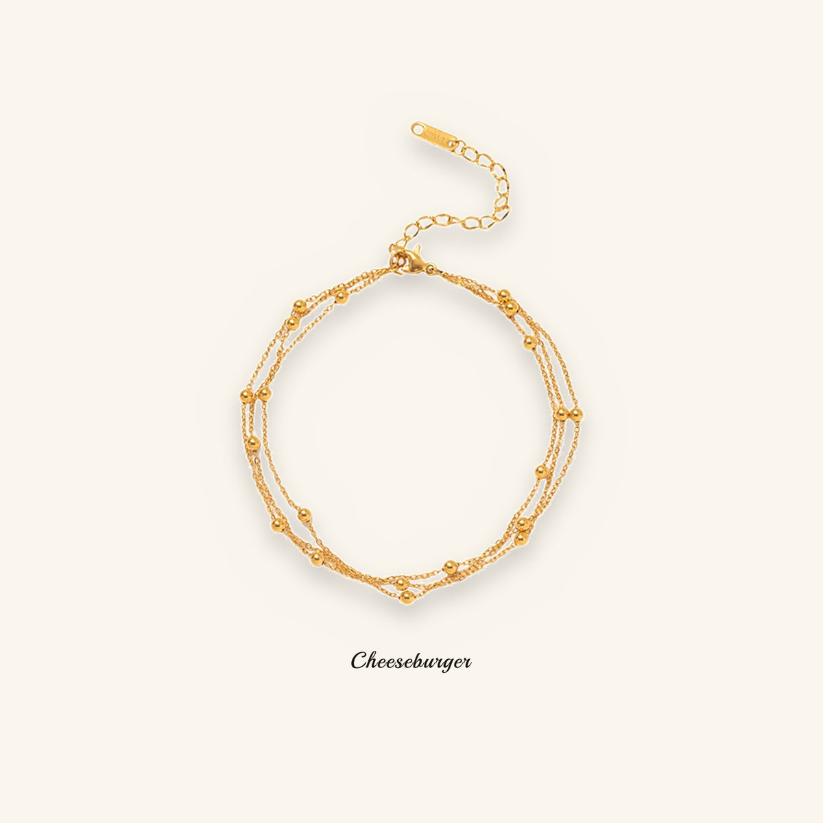 Multi-layer Metal Bead Anklet