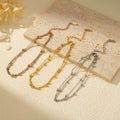 Multi-layer Metal Bead Anklet
