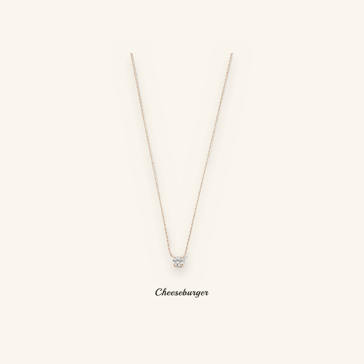 Classic Four-prong Zircon Pendant Necklace
