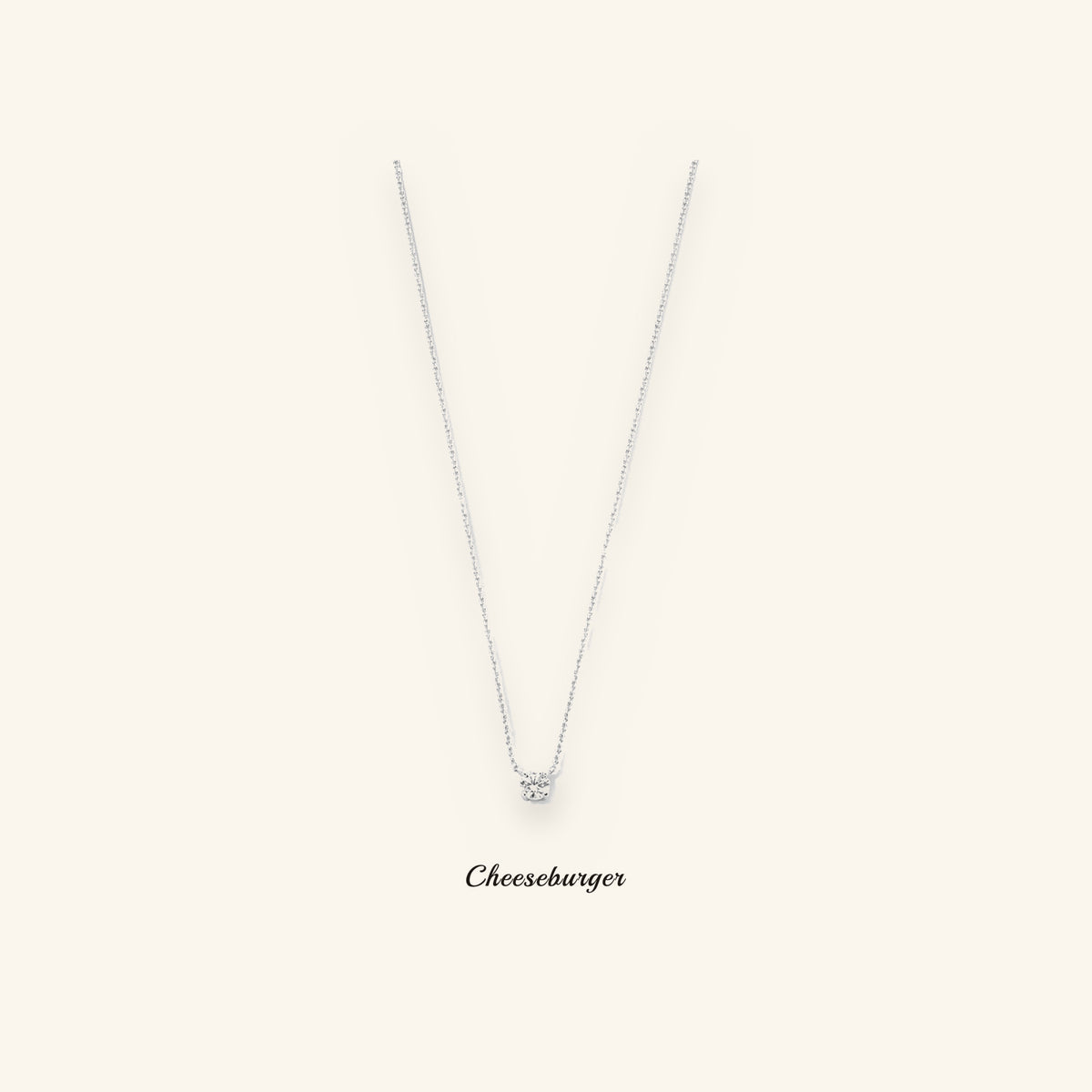 Classic Four-prong Zircon Pendant Necklace