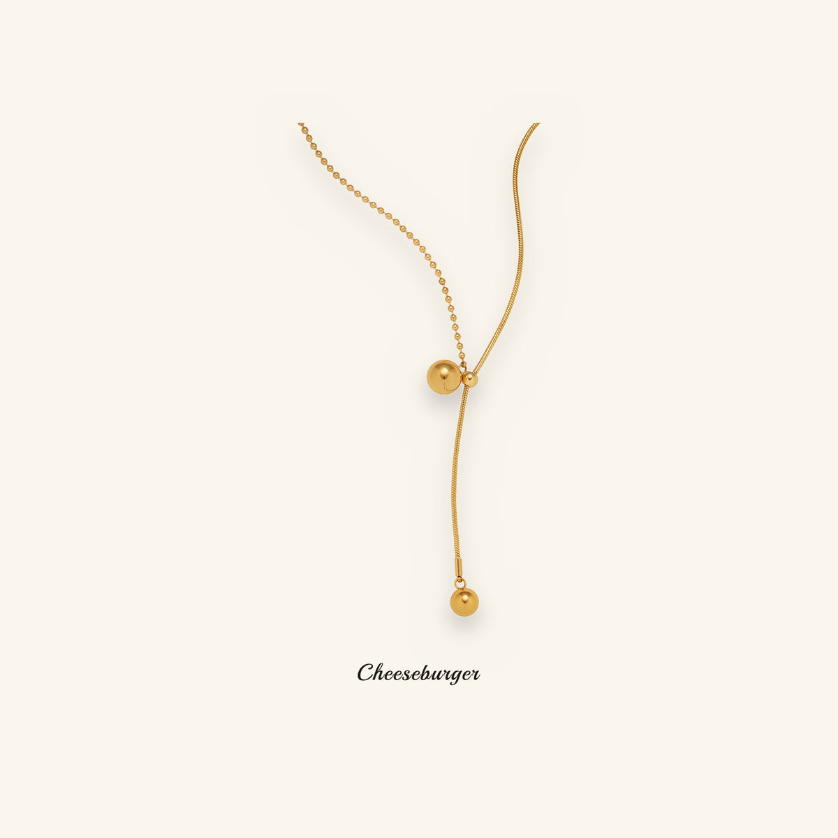Minimalist Bead Adjustable Sweater Chain Necklace