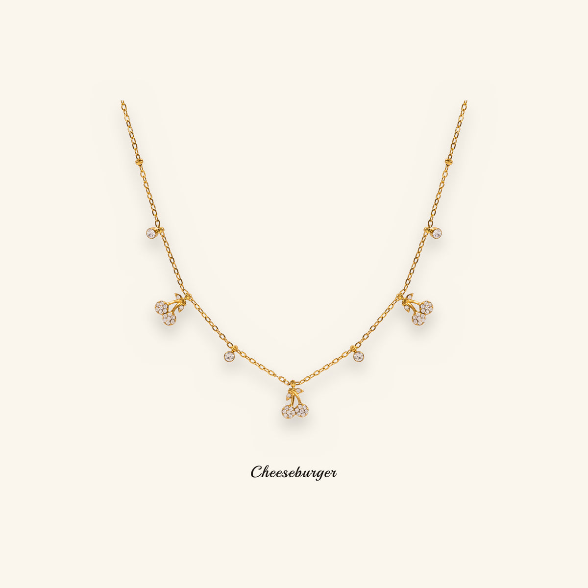 Gold-plated Cherry Necklace