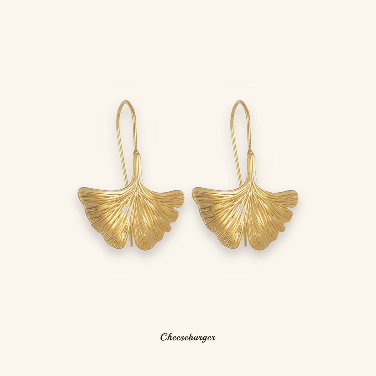 Ginkgo Leaf Stud Earrings