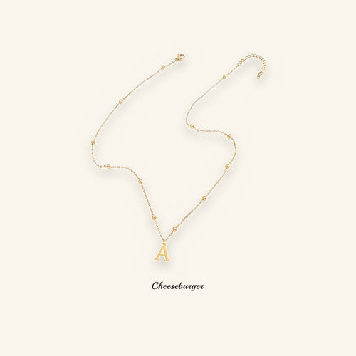 Beaded Letter Choker Necklace