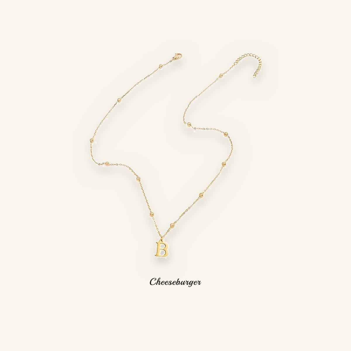 Beaded Letter Choker Necklace