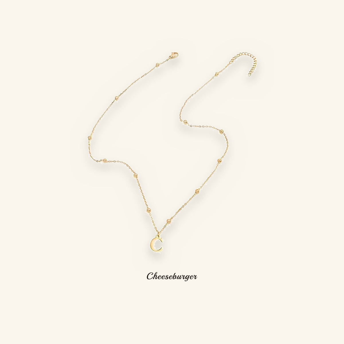 Beaded Letter Choker Necklace