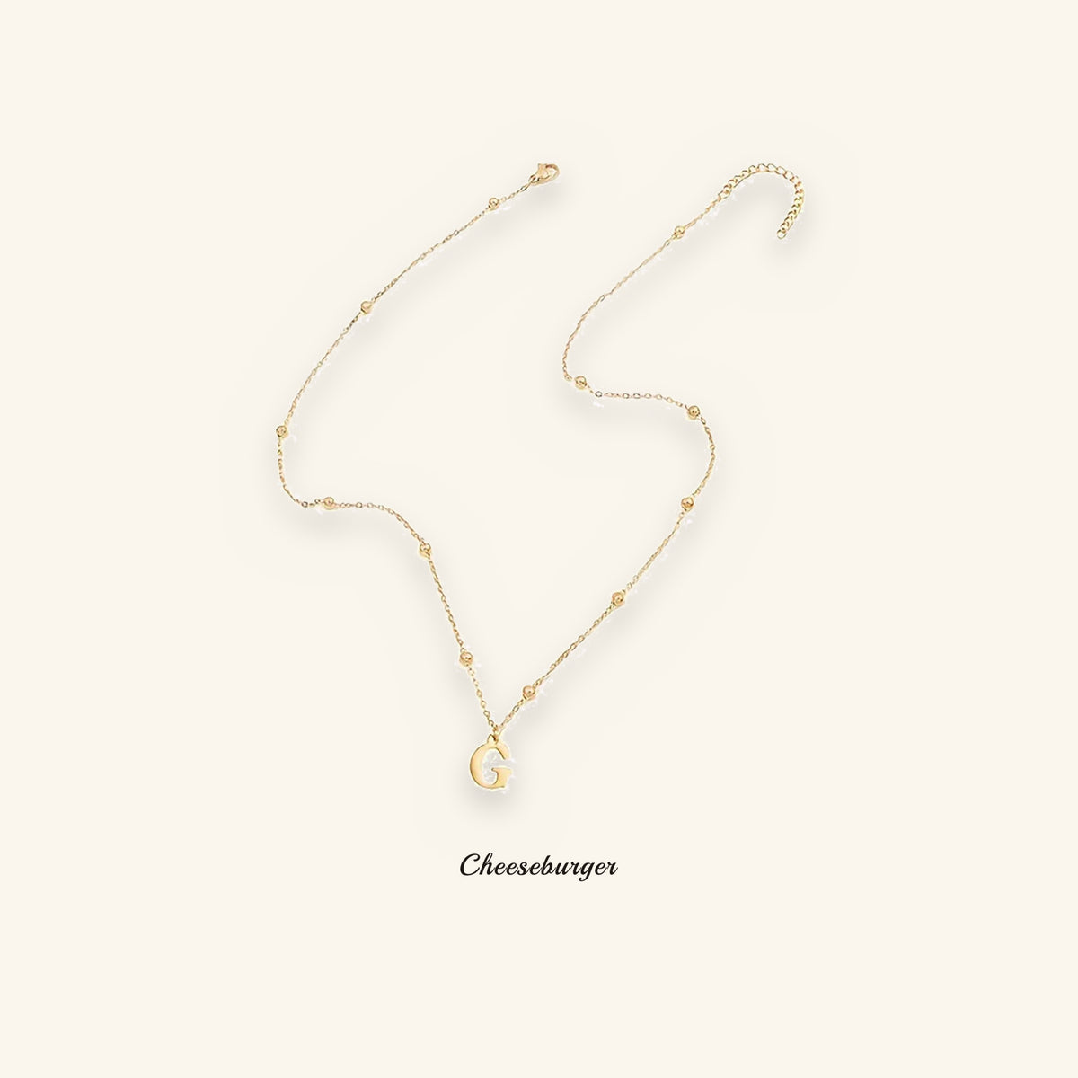 Beaded Letter Choker Necklace