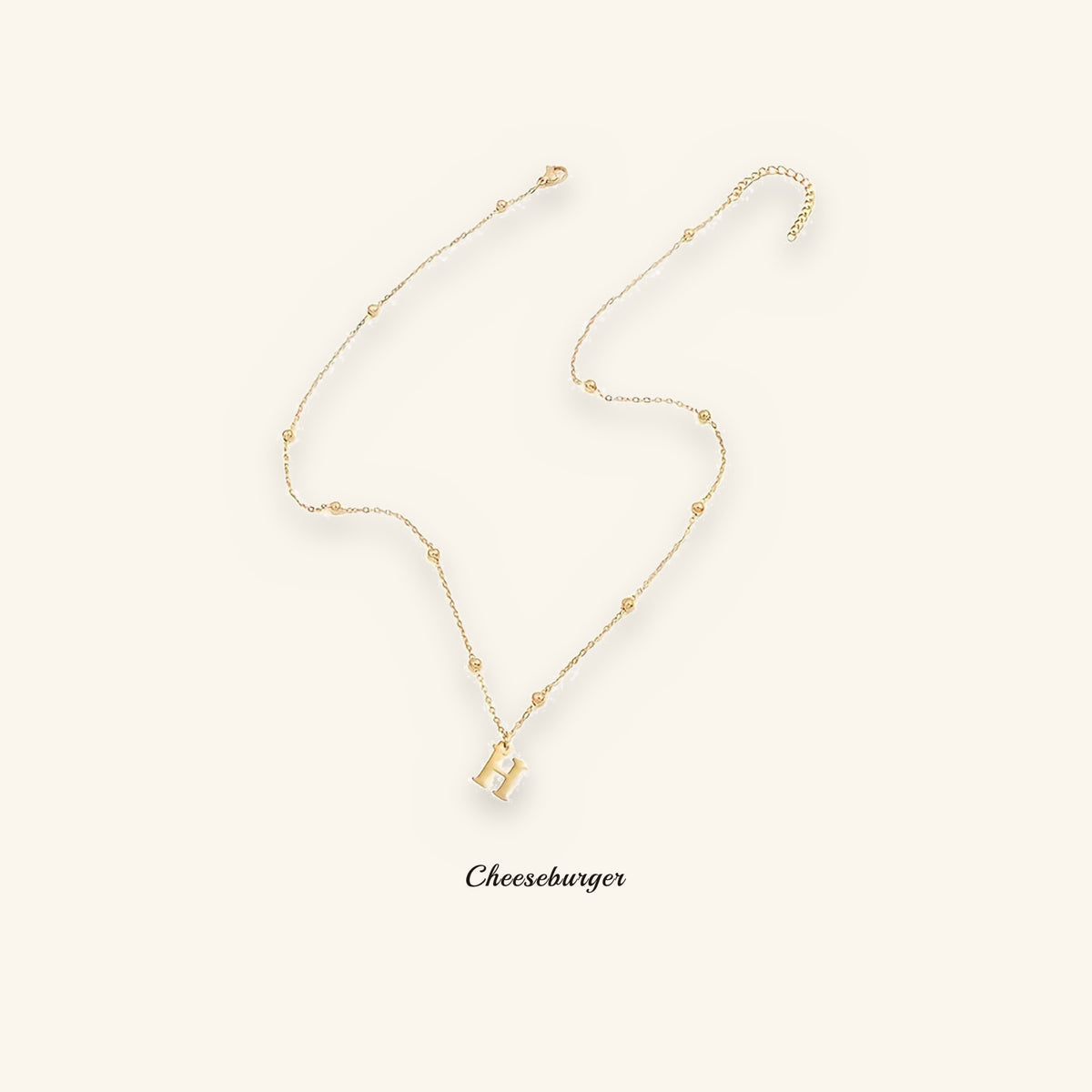 Beaded Letter Choker Necklace
