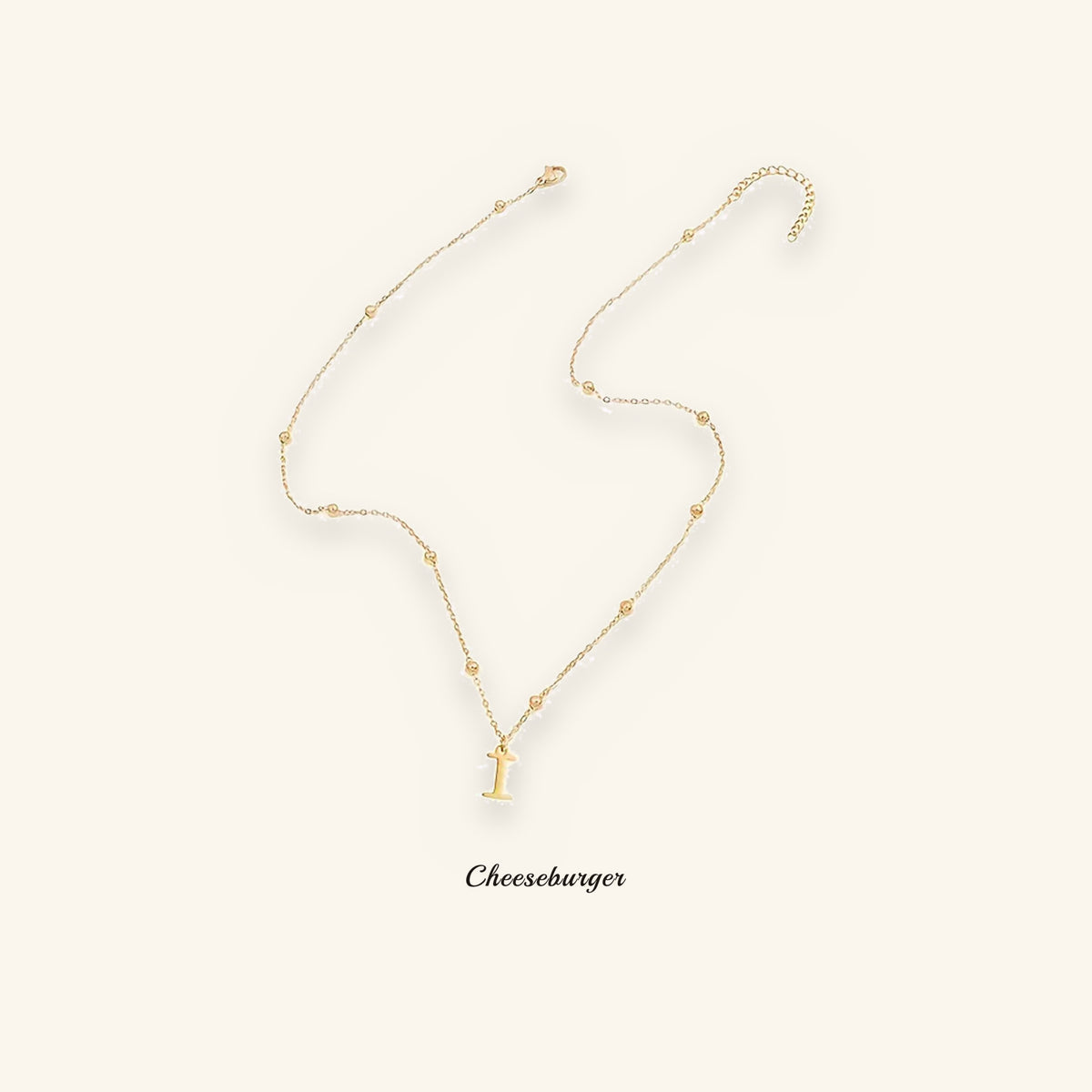 Beaded Letter Choker Necklace