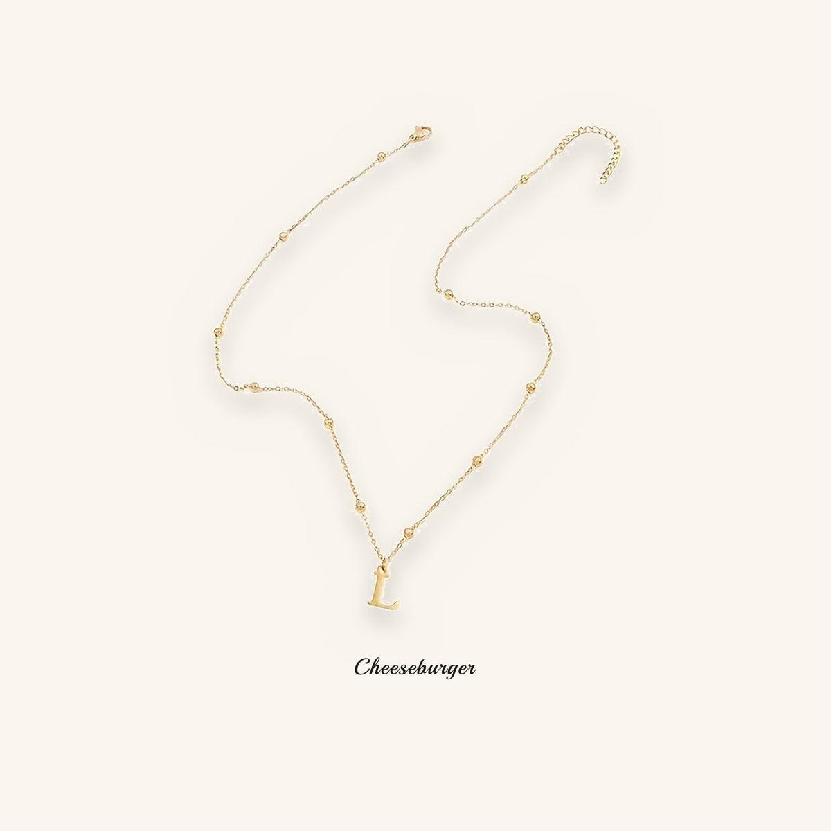 Beaded Letter Choker Necklace