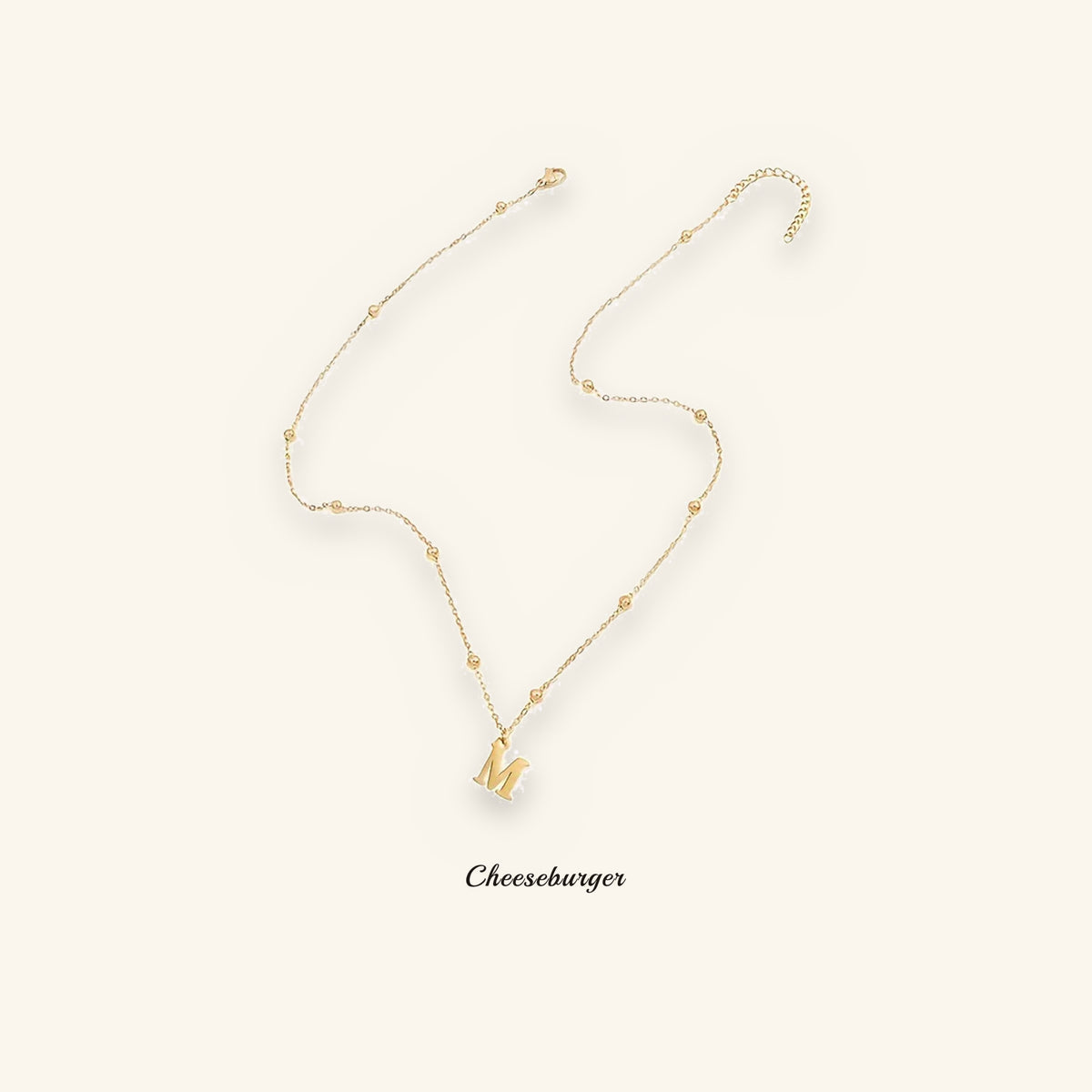 Beaded Letter Choker Necklace