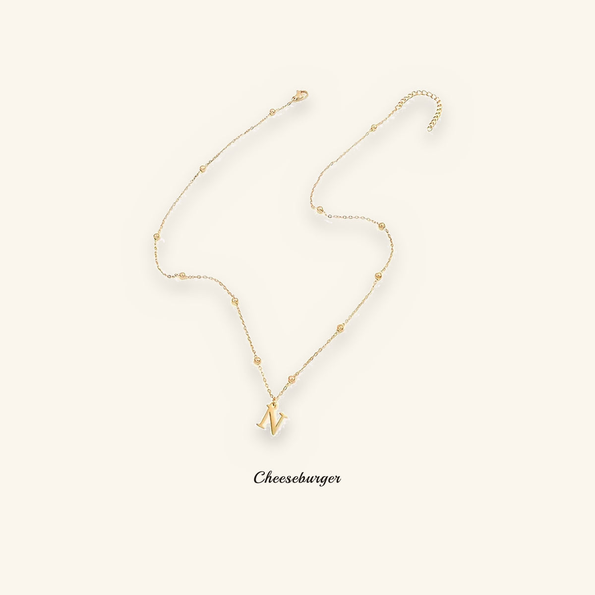 Beaded Letter Choker Necklace