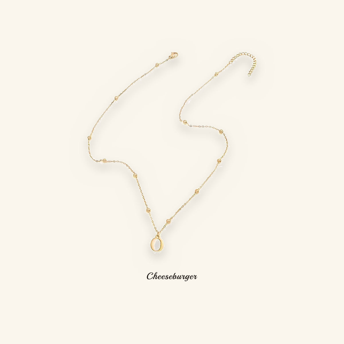 Beaded Letter Choker Necklace