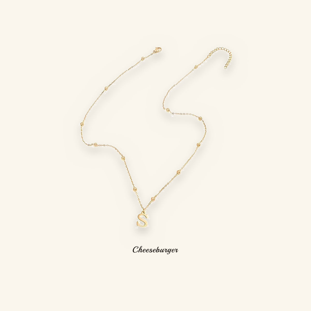 Beaded Letter Choker Necklace