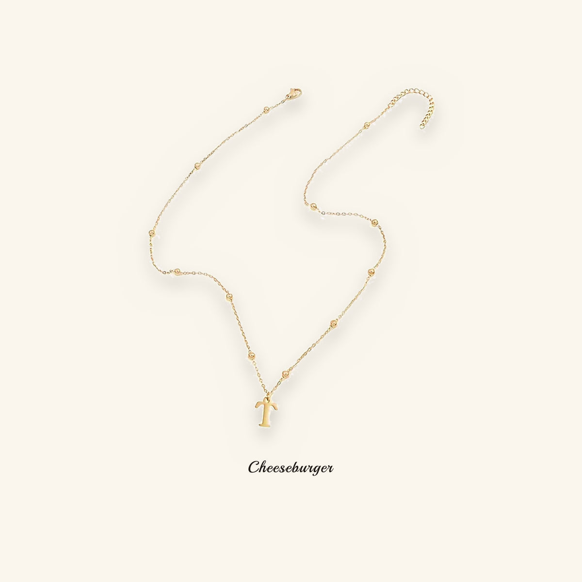 Beaded Letter Choker Necklace