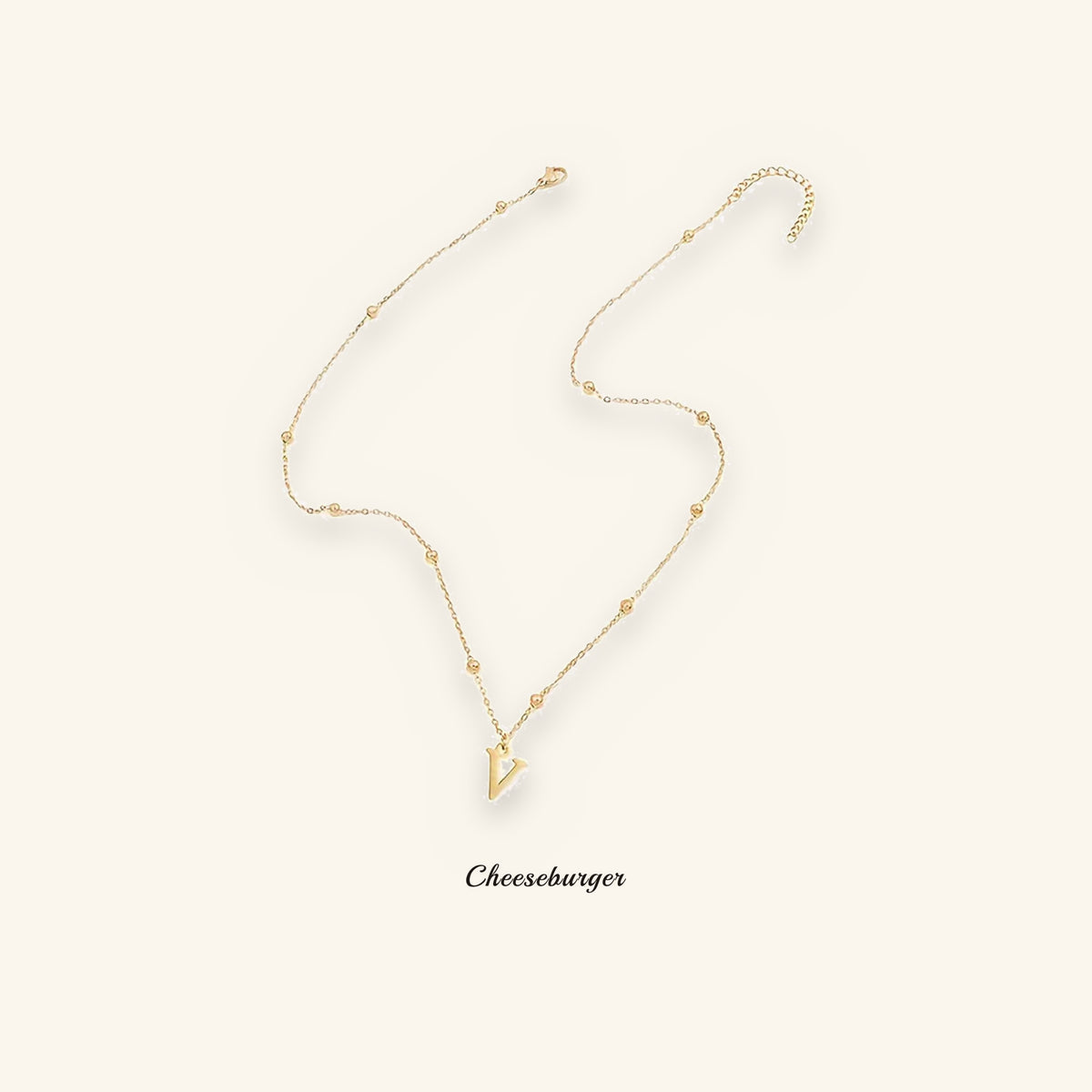 Beaded Letter Choker Necklace