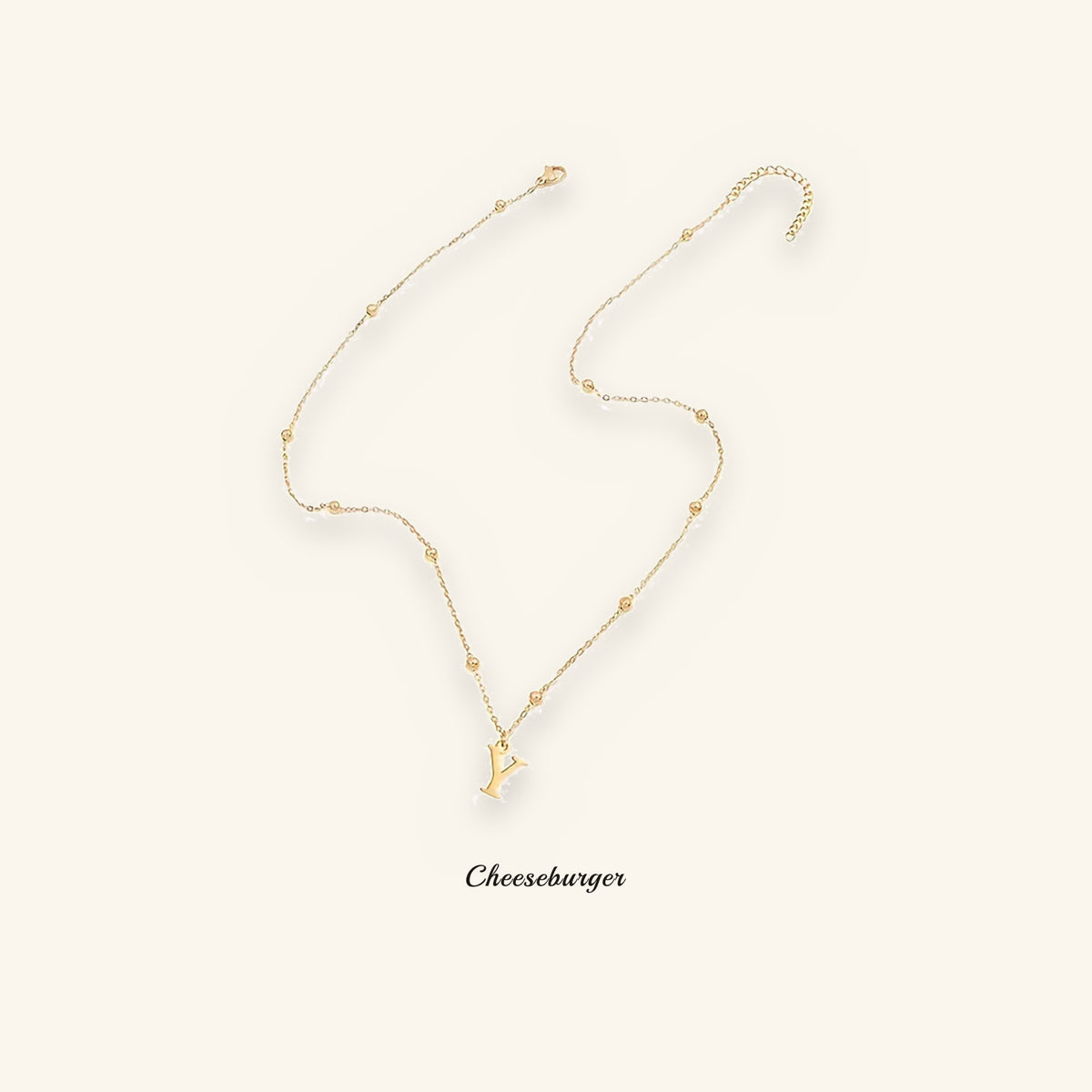 Beaded Letter Choker Necklace