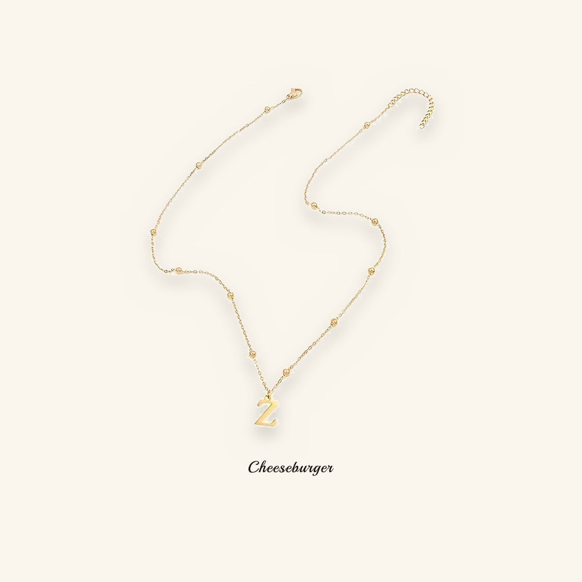 Beaded Letter Choker Necklace