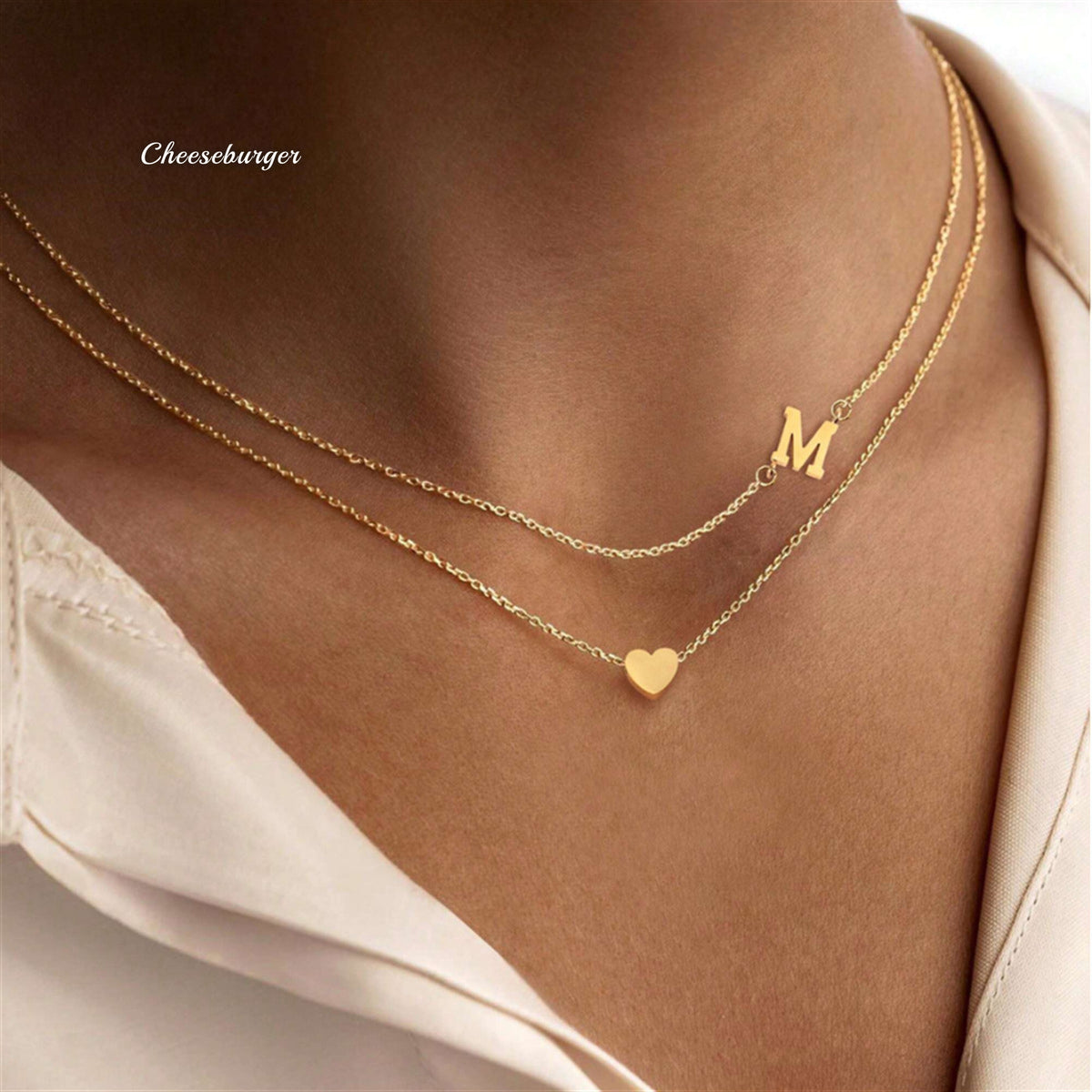 Double-layer Letter Necklace