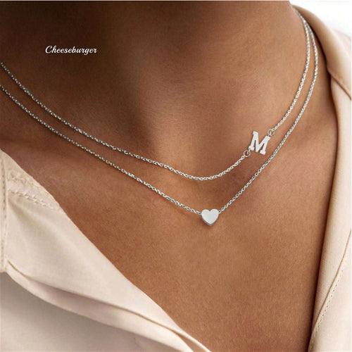 Double-layer Letter Necklace