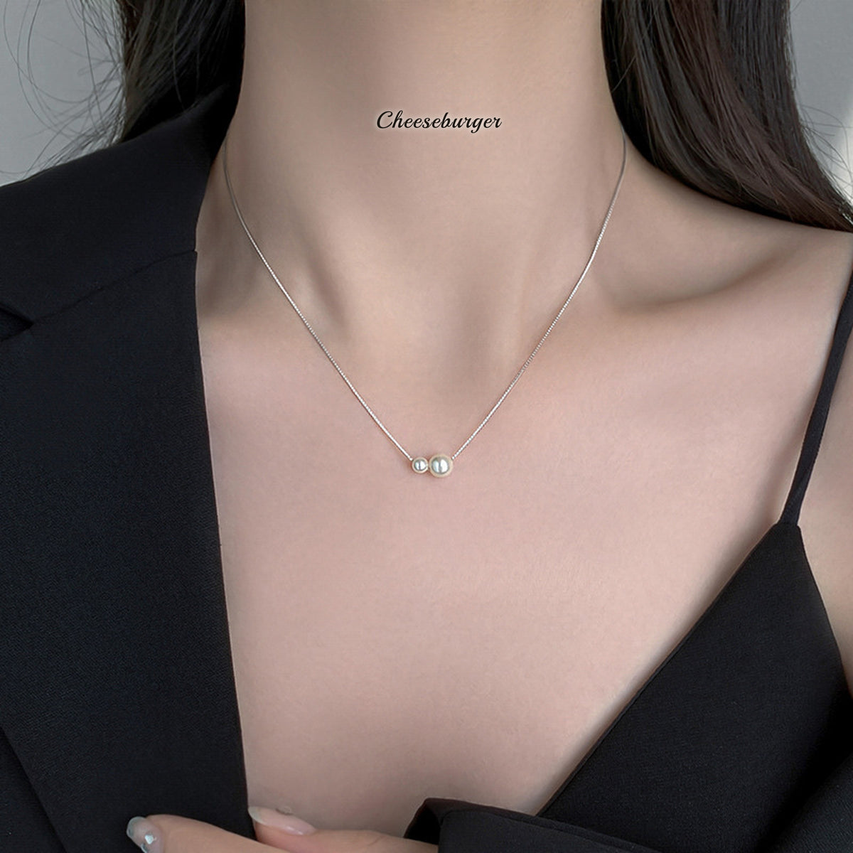 Silver Pearl Necklace