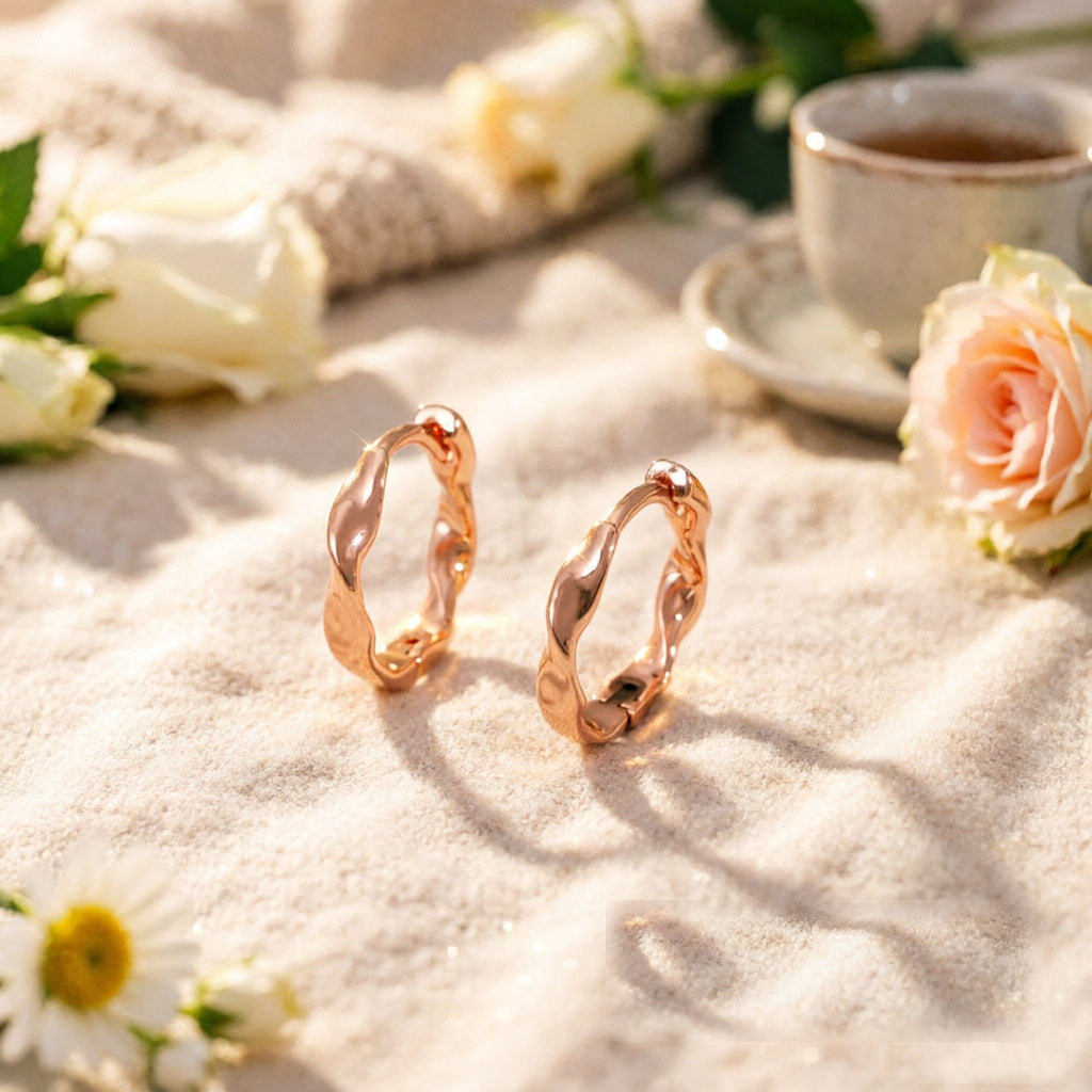 Wavy Twisted Stud Earrings